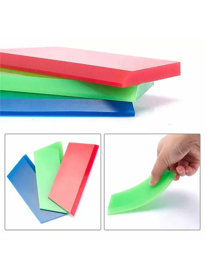 3 قطع مكشطة بلاستيكية مطاطية مقاومة للخدوش مغطاة بطبقة TPU لتغليف سيارات الفينيل - Image 4