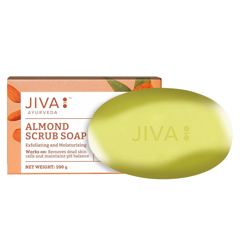 Jiva Almond Soap  100gm Pack of 7  Natural Badaam Soap For All Skin Types  Natural Cleanser For Glowing Skin - Image 2