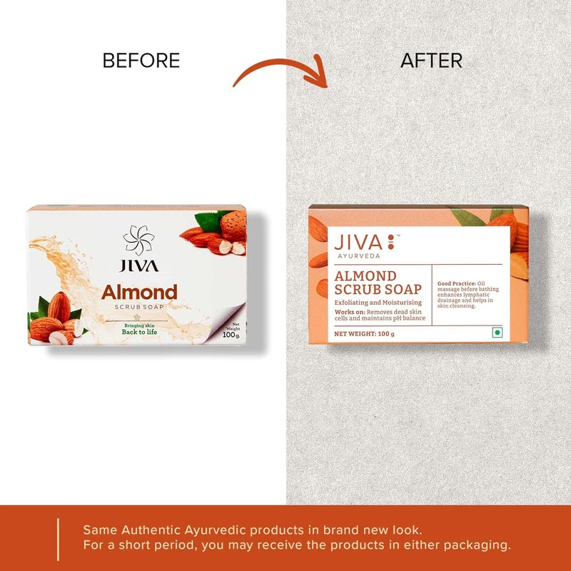 Jiva Almond Soap  100gm Pack of 7  Natural Badaam Soap For All Skin Types  Natural Cleanser For Glowing Skin - Image 5