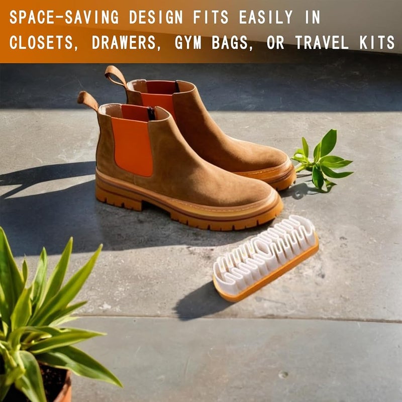 Cuuyoo 2-Pack Shoe Cleaning Brush Set Double-Sided Suede - Image 4