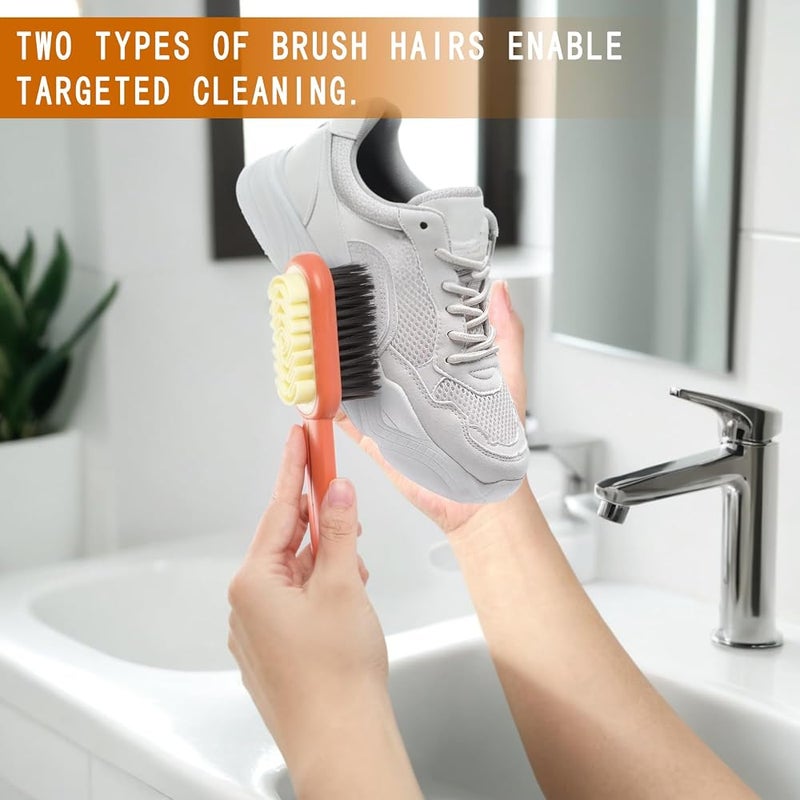 Cuuyoo 2-Pack Shoe Cleaning Brush Set Double-Sided Suede - Image 3