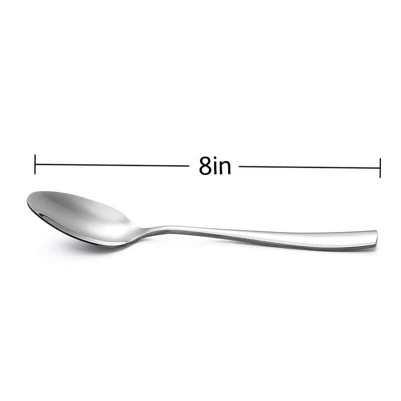 Eslite 12-Piece Large Stainless Steel Dinner Spoons,8 Inches - Image 4