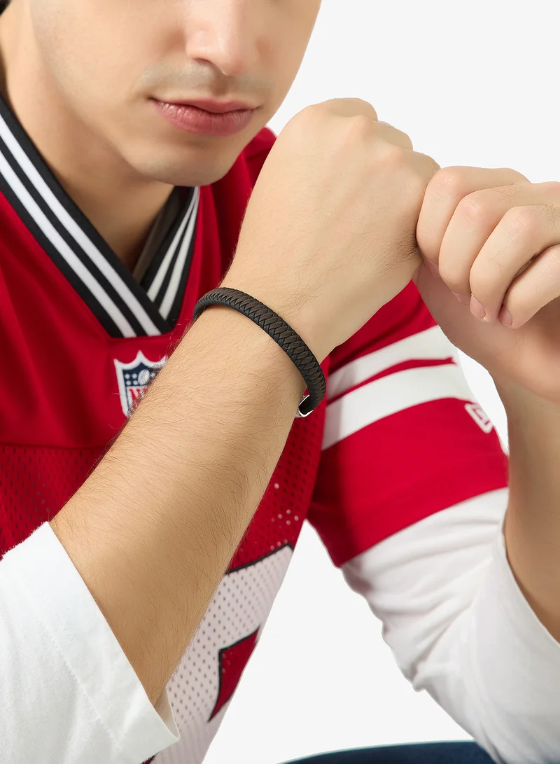 Seventy Five  Braided Leather PU Bracelet for Men | Best Price UAE