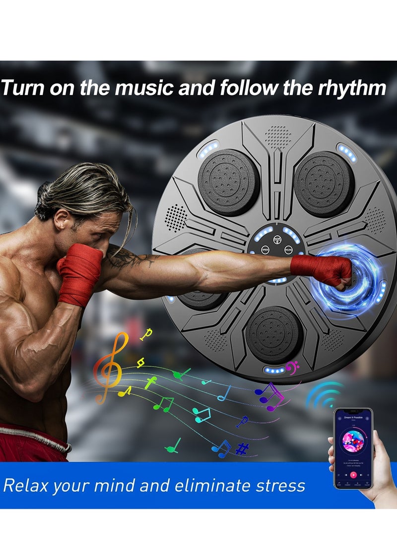BORTONY Music Boxing Machine with 9 Training Modes Smart Bluetooth Boxing Equipment with Gloves LED Display Wall Mounted Boxing Game High-Elastic Foam Impact Surface for Safe Versatile Workouts  - Image 1