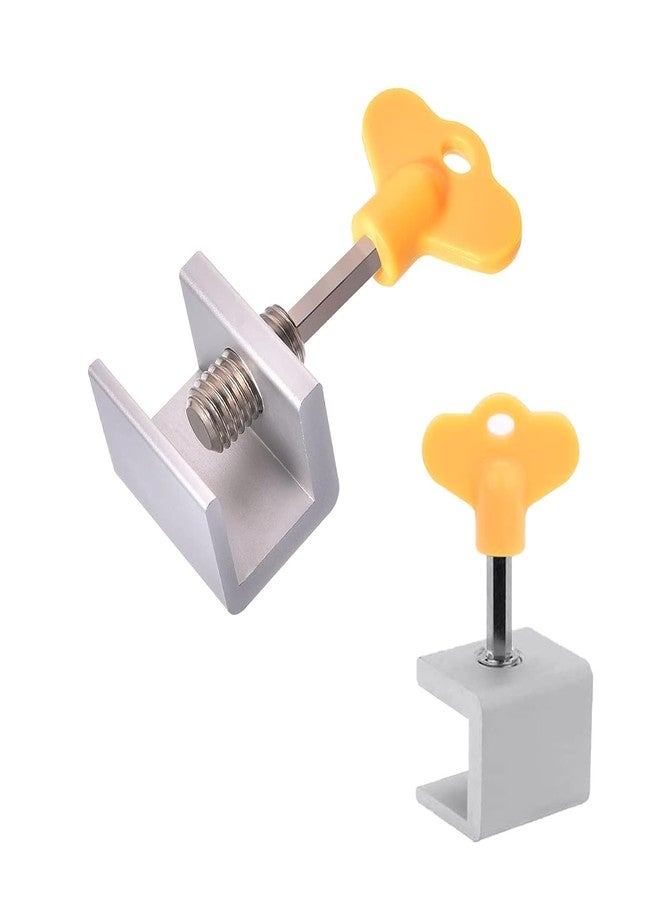 DKWIN Baby Safety Sliding Window Locks, Security Window Lock Aluminum with Key,Window Stoppers for Slide Door,Adjustable Security Locks for Kids Room Hung Windows (2Pcs Window Lock) (8Pcs Window Lock) - Image 1