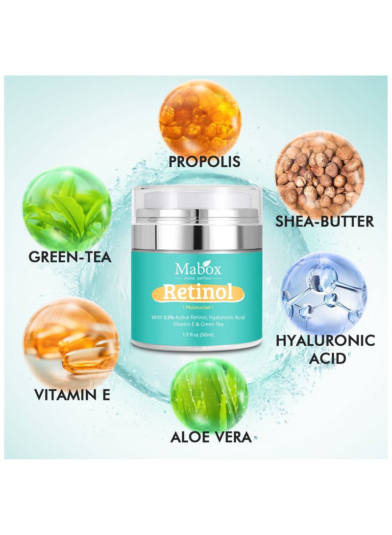 MABOX Retinol Cream 2.5 Light Blue Packaging - Image 2