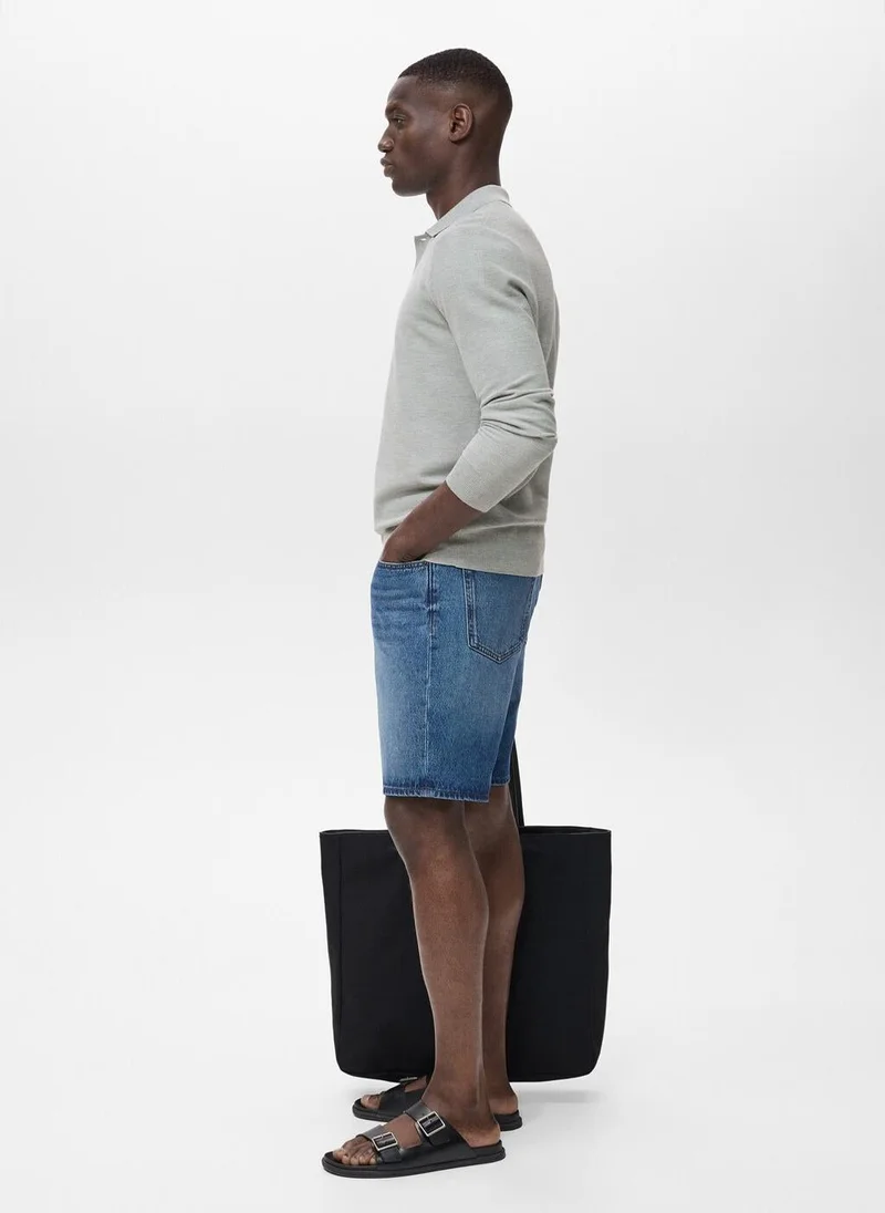 Mango Man  Micro-structured cotton polo shirt for Men | Best Price UAE