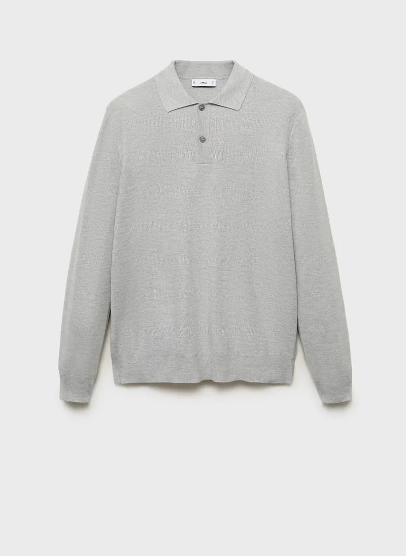 Mango Man  Micro-structured cotton polo shirt for Men | Best Price UAE