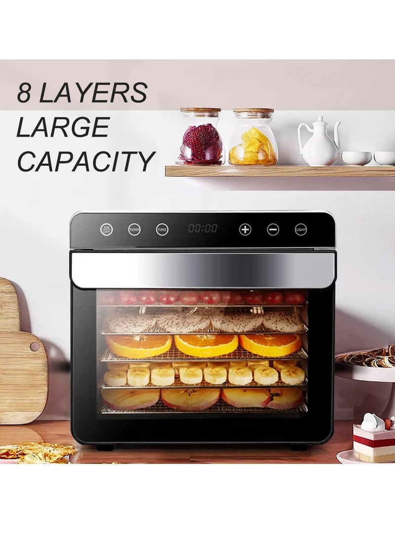 ET-LIFE - 8 Layer Food Dehydrator Machine, Stainless Steel, Dryer for Herb, Meat, Beef, Fruit and Vegetables, Digital Adjustable Timer and Temperature Control, Over Heat Protection - Image 1