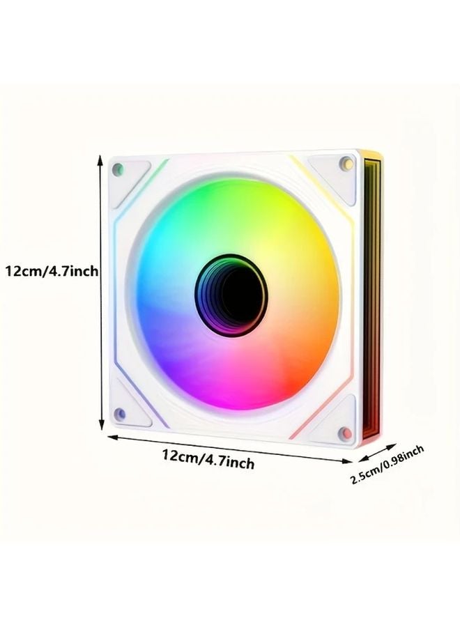 Prism 7 Pro Black Reverse 120mm ARGB PWM مجموعة مروحة تبيد الكمبيوتر 3 قطع هادئة - Image 2
