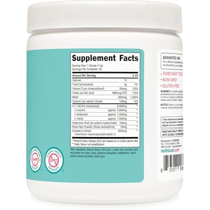 Nutricost BCAA for Women (Strawberry Lemonade, 30 Servings) - Formulated Specifically for Women - Non-GMO and Gluten-Free - Image 5
