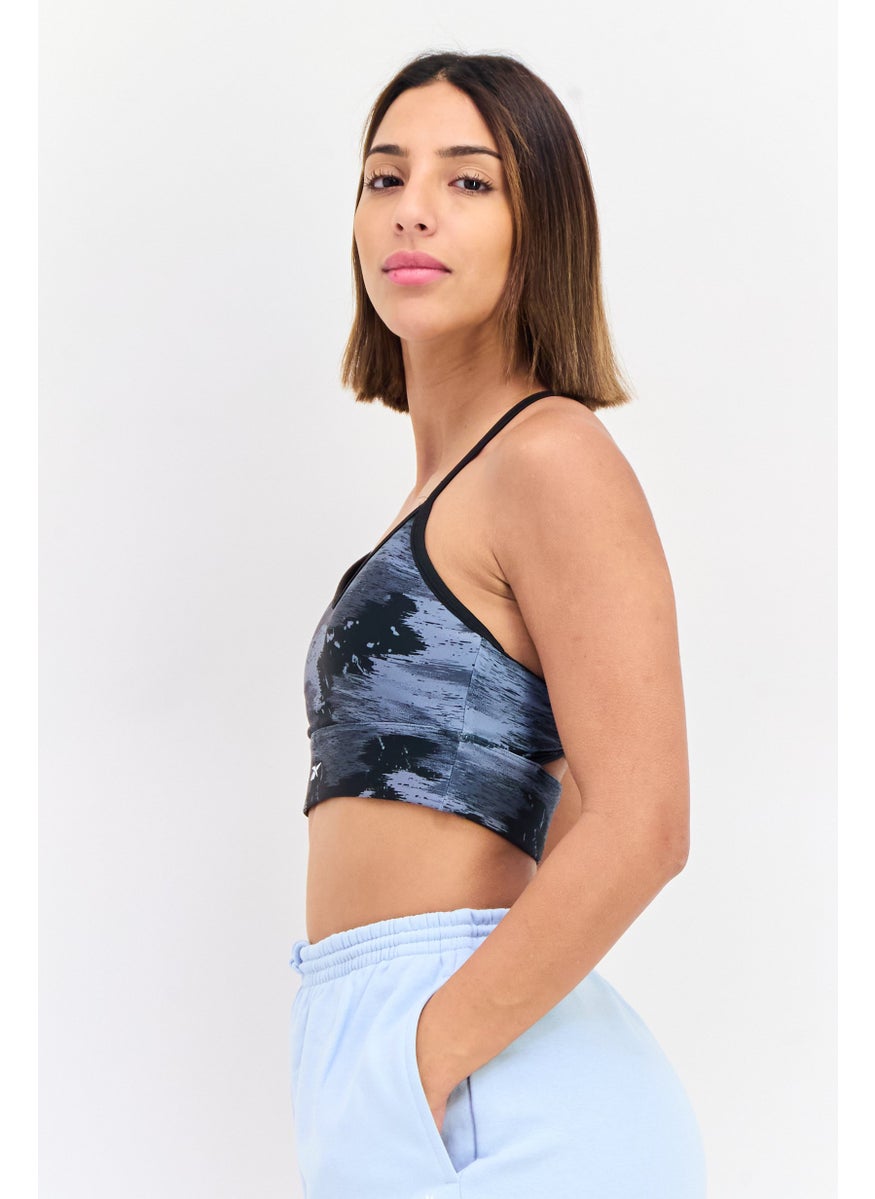 Reebok Women Brand Logo Padded Sports Bra, Multicolor  - Image 2