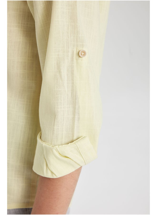 DeFacto - Boy Regular Fit Stand- Up Collar Woven Long Sleeve Shirt - Image 1