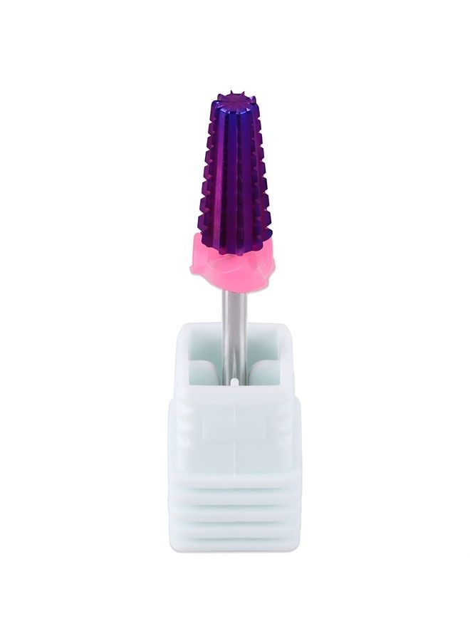 Pana Nail Carbide 5 in 1 Bit - Two Way Rotate use for Both Left and Right Handed - Fast remove Acrylic or Hard Gel - 3/32" Shank - Manicure, Nail Art, Drill Machine (Triple Coarse - 3XC, Purple) - Image 4
