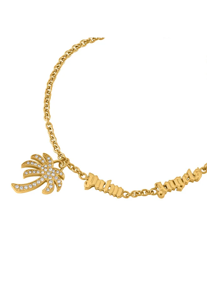 بالم انجلز Segno Yellow Gold Plated Stainless Steel Charm Bracelet for Women