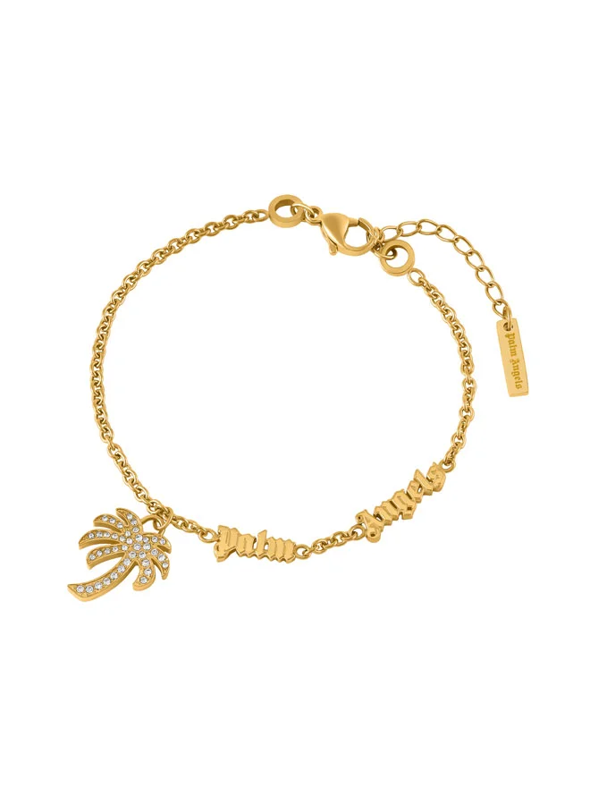 بالم انجلز Segno Yellow Gold Plated Stainless Steel Charm Bracelet for Women