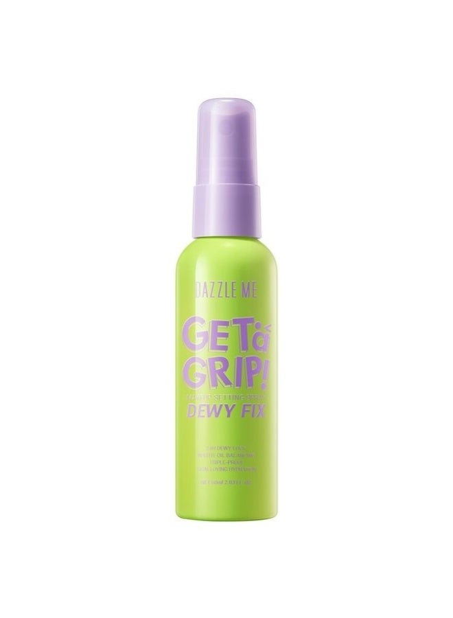 Dazzle Me Get A Grip! Dewy Fix Makeup Setting Spray 60ml – Long Lasting Makeup Fixer, Hydrating Setting Mist with Dewy Glow Finish - Image 1