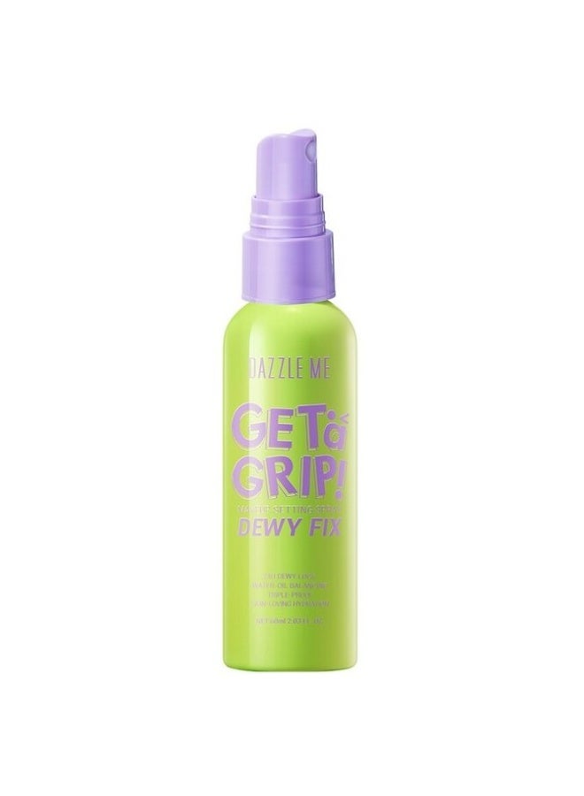 Dazzle Me Get A Grip! Dewy Fix Makeup Setting Spray 60ml – Long Lasting Makeup Fixer, Hydrating Setting Mist with Dewy Glow Finish - Image 2