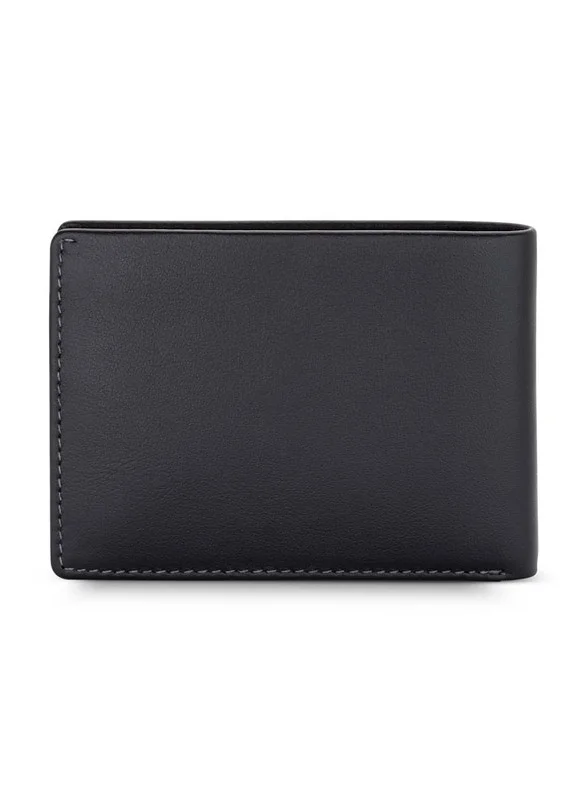 MICHEL HERBELIN Diverge Leather Bi-Fold Black Wallet for Men's