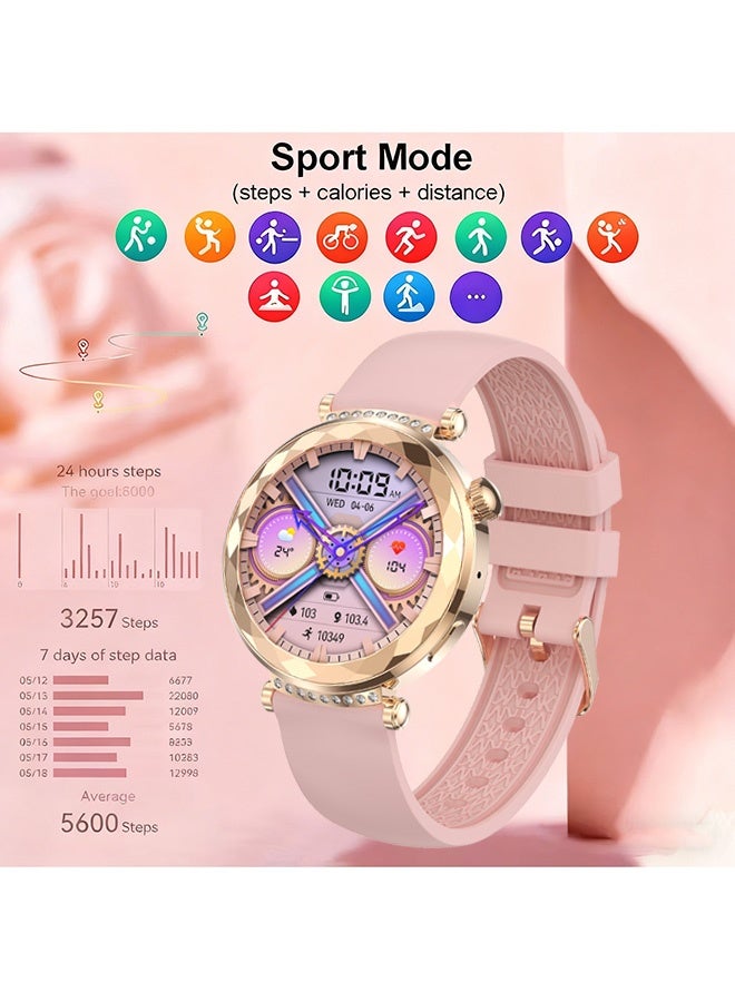 RollsTimi  Smart Watch for Women, Fitness Tracker for Android/iOS, 1.19" AMOLED Screen Smartwatches with Female Cycle, Sleep Monitor, Activity Tracking - Image 1