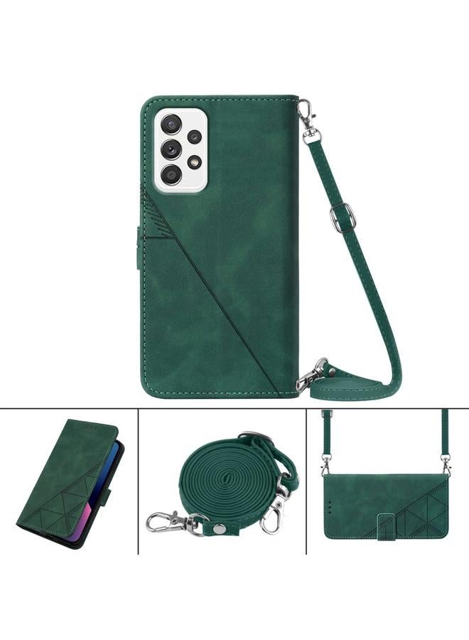 إيروريكس جراب لهاتف Samsung Galaxy A72 4G / 5G جراب كروس بودي من الجلد المنقوش ثلاثي الأبعاد - Image 3