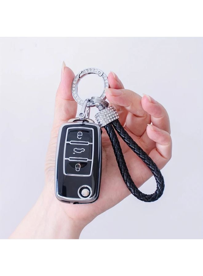 Pink TPU Key Fob Cover For Volkswagen Golf Passat Skoda Octavia Protective Shell - Image 5