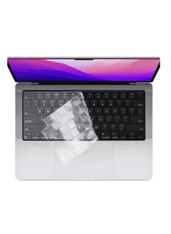 Ultra Thin TPU Keyboard Cover Compatible with MacBook Pro 14 16 inch 2021 M1 Pro Max Air 13.6 2022 A2681 Transparent Soft Skin Protector US Layout