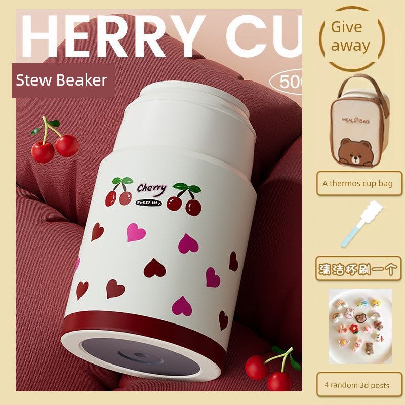 Braised Oats Large Capacity Insulated Lunch Box Bucket Female Student Office Worker Insulated Bucket 316 Stainless Steel Dormitory Braised Cup - Image 2