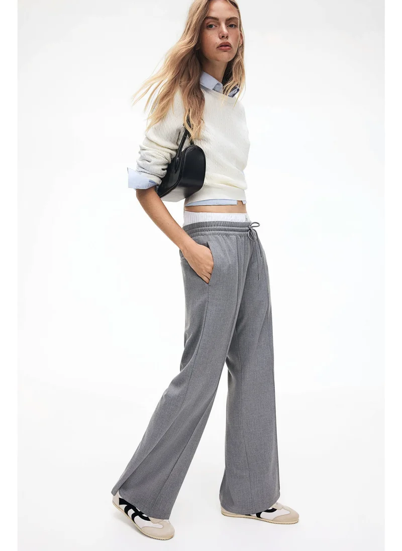 H&M Crease-leg drawstring trousers