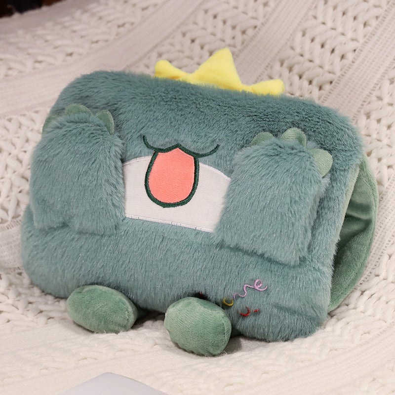 Plush Rechargeable Hand Warmer CuteNational standard dinosaur hot water bag National standard dinosaur hot water bag 