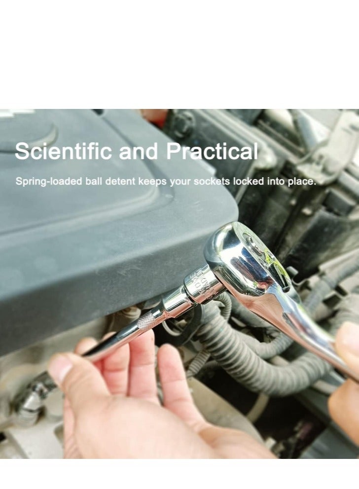 Yakumuz 6 Piece Socket Adapter and Reducer Set, Yakumuz 1/4", 3/8", 1/2" Chrome Vanadium Steel Ratchet/Socket Extension/Conversion Kit for Automotive Maintenance - Image 5