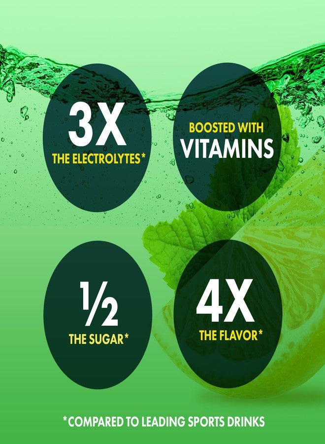 Instant IV Electrolytes Powder - 3X Electrolytes,1/2 Sugar with Vitamin C, B3, B6, Electrolytes Powder Packets for Hydration, Recovery & Immunity, Vegan & Gluten Free | Lemon Lime - 12 Packets - Image 2