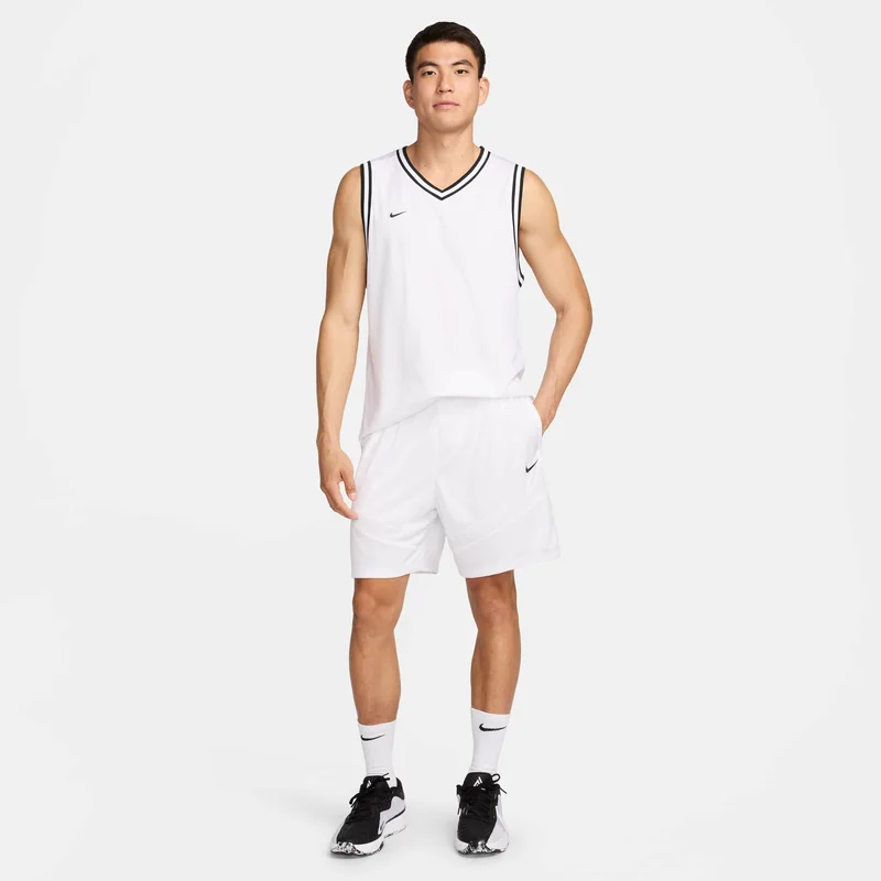 Nike White Men's Icon Dri-FIT Basketball Shorts for Men | Best Price UAE