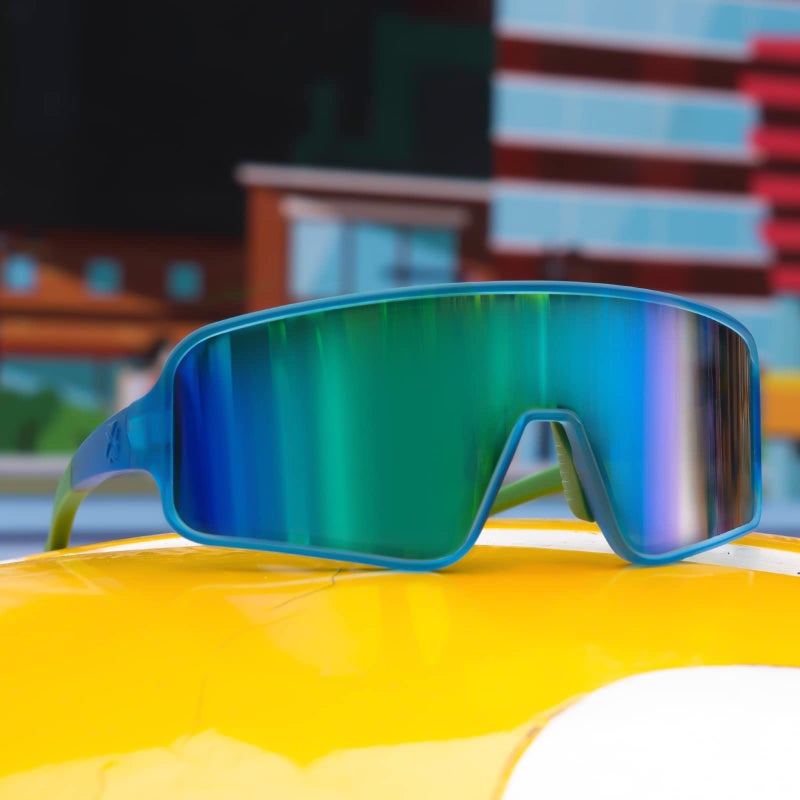 MAXJULI Youth Kids Polarized Sunglasses for Boys and Girls,Windproof Outdoor Baseball Sports Cycling UV400 Protection Sun Glasses 7705(Blue/Green) - Image 4