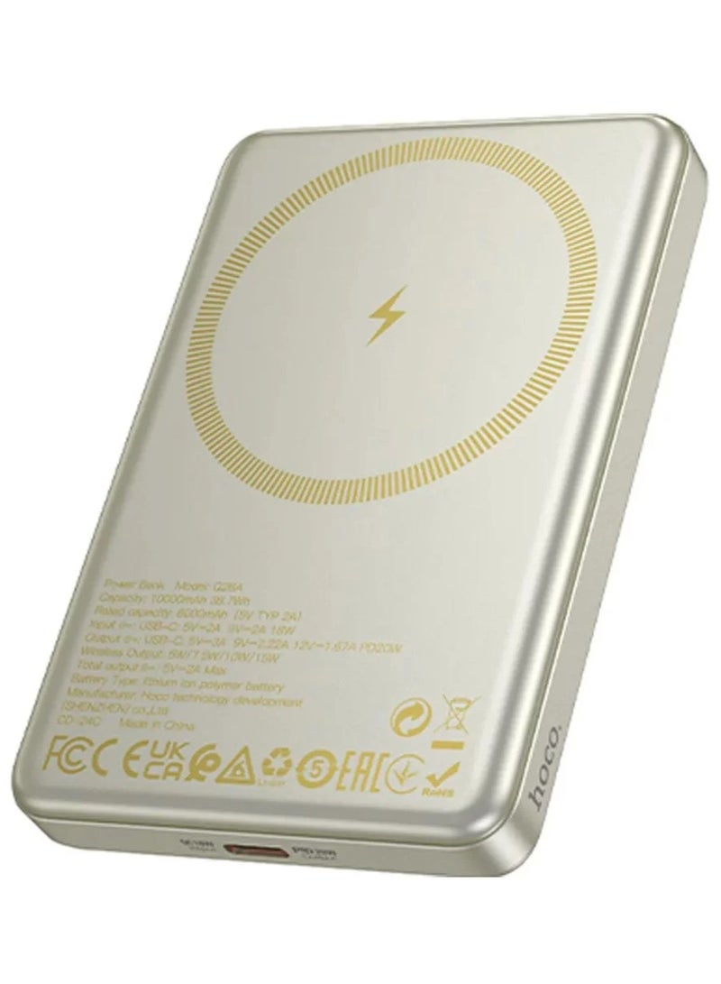 هوكو باور بانك هوكو كيو 26 جوي PD20W مغناطيسي ماج سيف سريع الشحن، 5000 مللي أمبير/ساعة، ابيض - Image 1