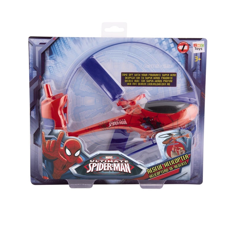 SPIDERMAN IMC Toys Spiderman Marvel Rescue Helicopter, Red/Blue - Image 2