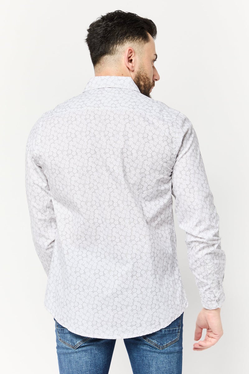 Truth Substance Men Regular Fit Allover Printed  Long Sleeves Casual Shirt, Multicolor - Image 4