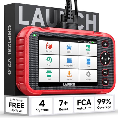 LAUNCH CRP123I V20 Elite OBD2 Scanner Diagnostic Tool 2025 New Code Reader for Cars and Trucks Engine ABS SRS Transmission Car Scanner Lifetime Free Update OilEPBDPFSASBMS Throttle Relearn