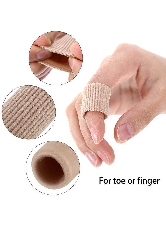 Blulu 24 Pieces Toe Tubes 0.98 Inches Cushion Tube Corn Pads for Toes Sleeves Soft Gel Protectors for Cushions Corns Blisters Calluses 3 Size(Skin Color,Assorted Sizes) - Image 3