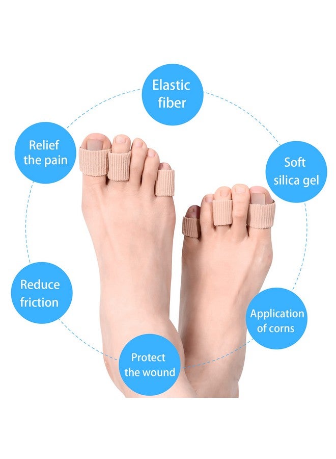 Blulu 24 Pieces Toe Tubes 0.98 Inches Cushion Tube Corn Pads for Toes Sleeves Soft Gel Protectors for Cushions Corns Blisters Calluses 3 Size(Skin Color,Assorted Sizes) - Image 4