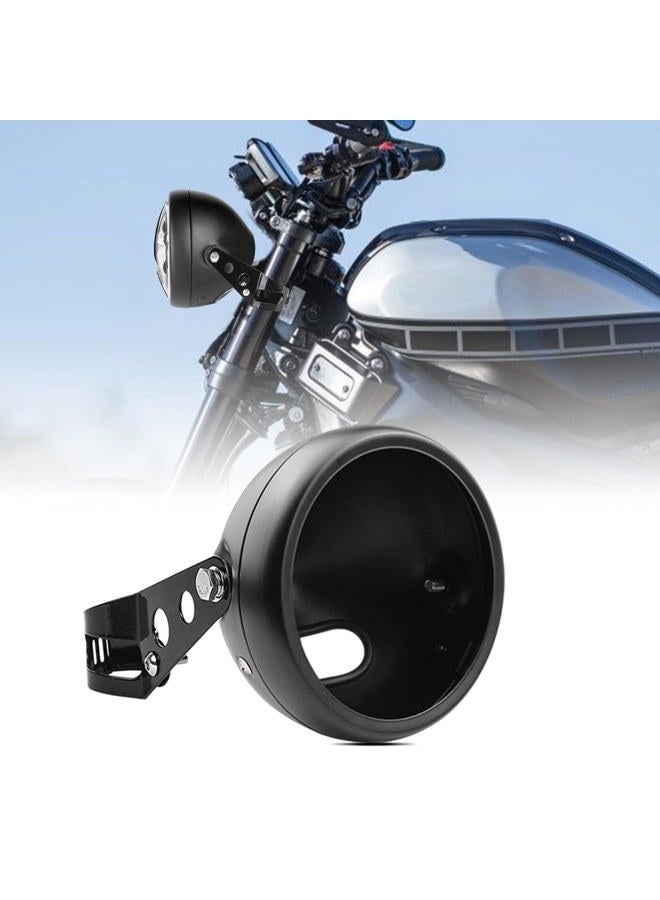 Autokun 5.75 Inch Headlight Bucket Universal 5 3/4 Motorcycle Led Headlight Housing w/Mounting Brackets Fit 32-40mm Fork Tube - Image 1