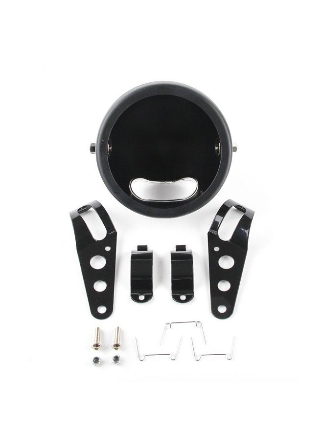 Autokun 5.75 Inch Headlight Bucket Universal 5 3/4 Motorcycle Led Headlight Housing w/Mounting Brackets Fit 32-40mm Fork Tube - Image 3