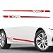 Tesnaao Pack2 Car Side Body Decals 452 x 8858 Waterproof PVC Vehicle DIY Decorative Stickers Universal Automotive Creative Stripe for Truck SUV Racing Car Motorcycle Bike Red - Image 2