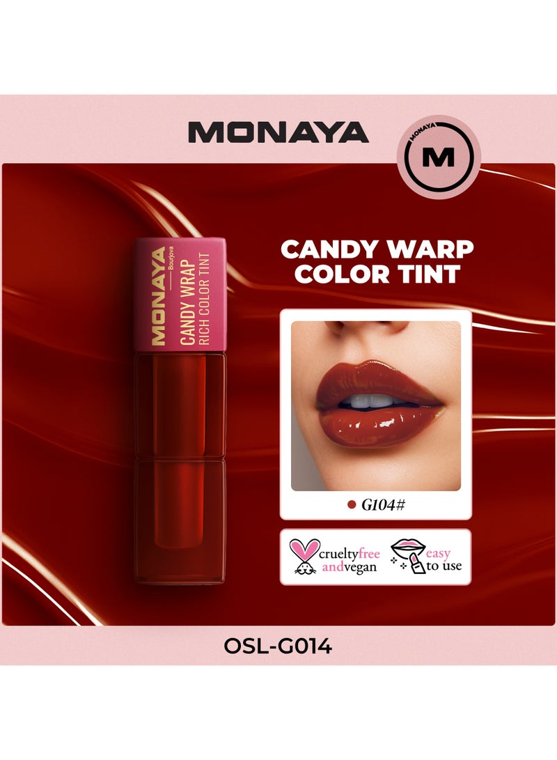 Monaya G014 Rich Color Lip Tint – Long-Lasting, Lightweight, Smudge-Proof, Moisturizing Lip Stain, Lip Care, Cruelty-Free Makeup - Image 1