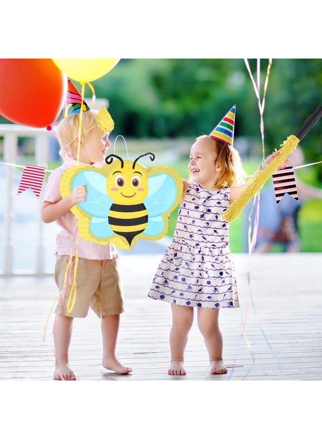 Capoda Bees Themed Pinata Bees Themed Party Pinata With Blindfold And Stick For Gender Reveal Party Baby Shower Birthday Animal Theme Party Game Activity Decoration - Image 5
