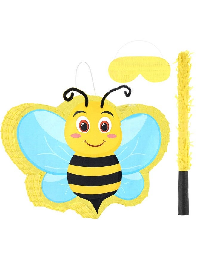 Capoda Bees Themed Pinata Bees Themed Party Pinata With Blindfold And Stick For Gender Reveal Party Baby Shower Birthday Animal Theme Party Game Activity Decoration - Image 1