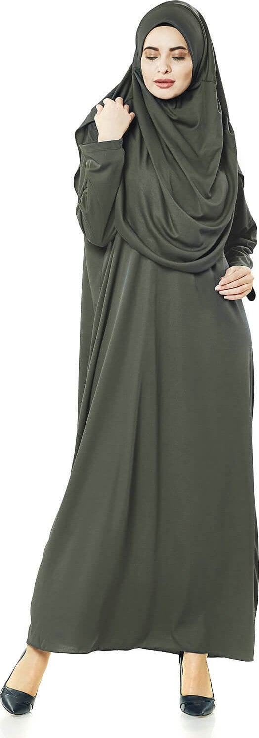 İhvan Ikhwan One Piece Prayer Dress - Khaki - 5015  - Image 1