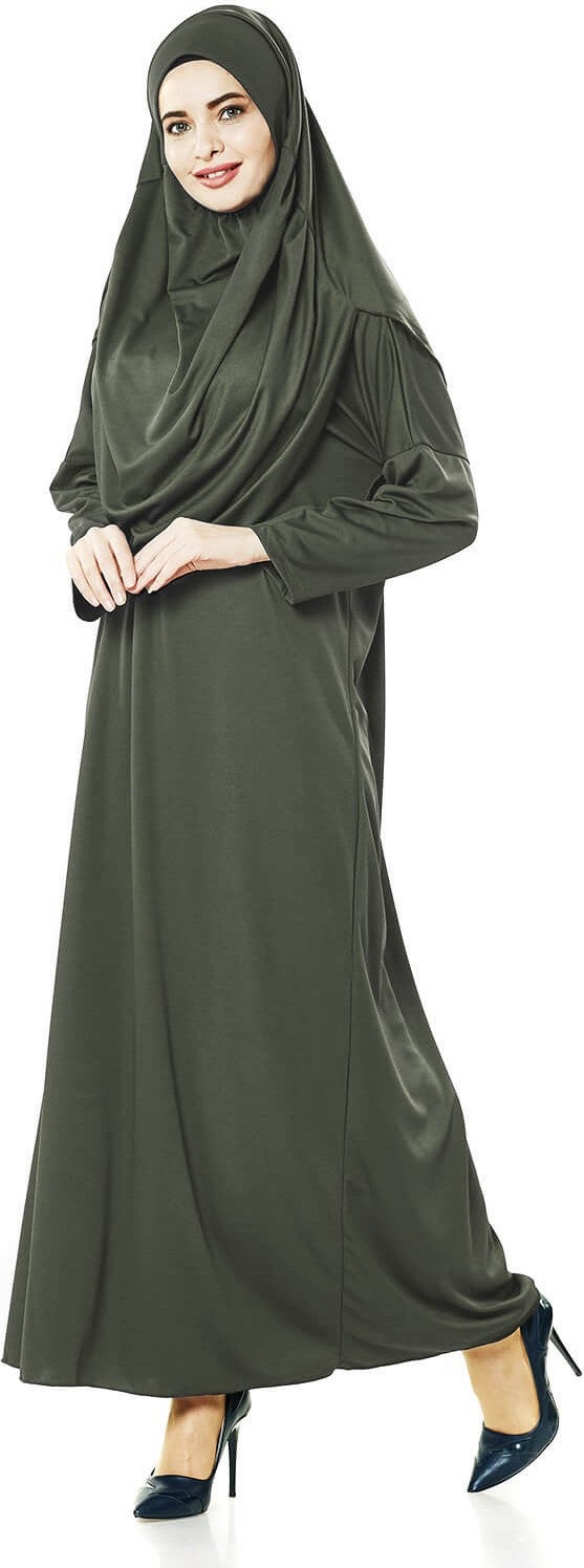 İhvan Ikhwan One Piece Prayer Dress - Khaki - 5015  - Image 2