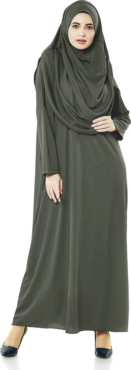 ايهفان Ikhwan One Piece Prayer Dress - Khaki - 5015