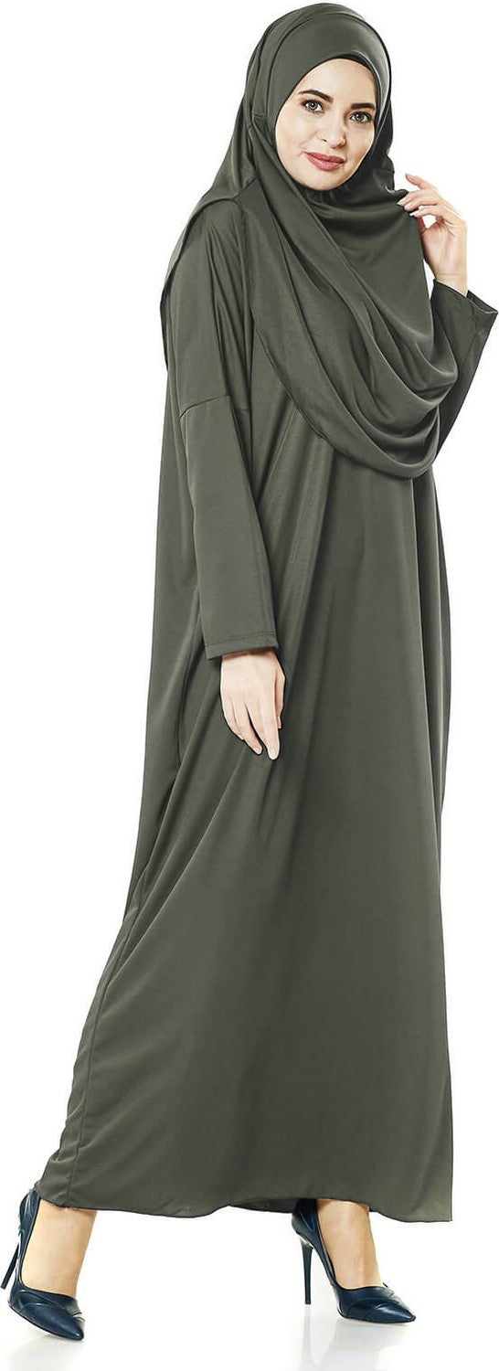 İhvan Ikhwan One Piece Prayer Dress - Khaki - 5015  - Image 5